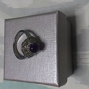 Amethyst Solitaire Ring